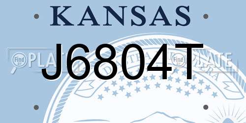 J6804T Kansas License Plate