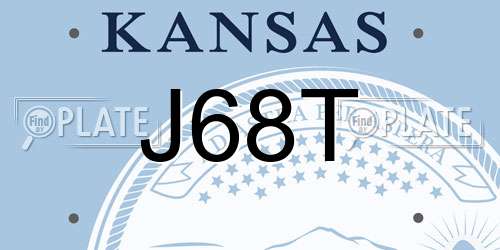 J68T Kansas License Plate