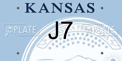 J7 Kansas License Plate