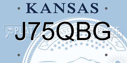 J75QBG Kansas License Plate