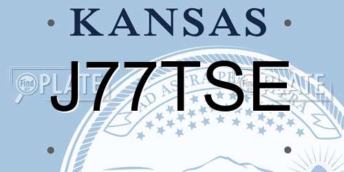 J77TSE Kansas License Plate