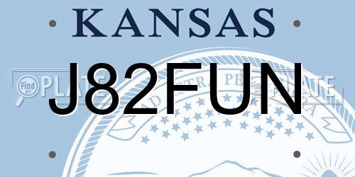 J82FUN Kansas License Plate