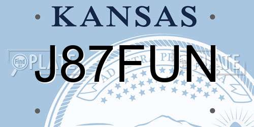 J87FUN Kansas License Plate