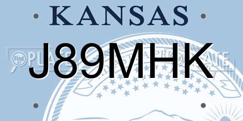 J89MHK Kansas License Plate