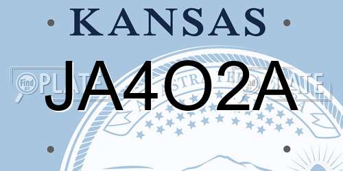 JA4O2A Kansas License Plate