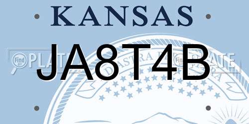 JA8T4B Kansas License Plate