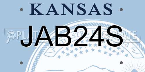 JAB24S Kansas License Plate