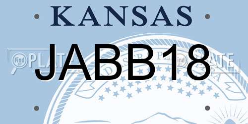 JABB18 Kansas License Plate