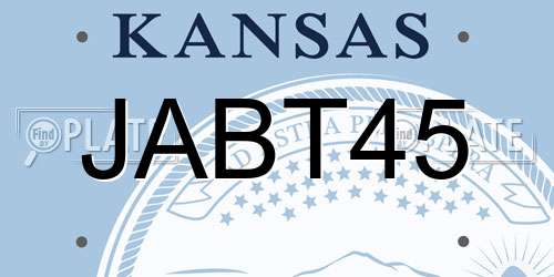 JABT45 Kansas License Plate