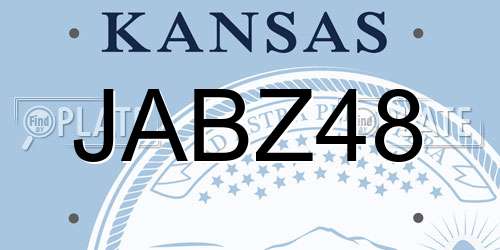 JABZ48 Kansas License Plate