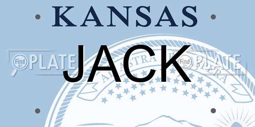JACK Kansas License Plate