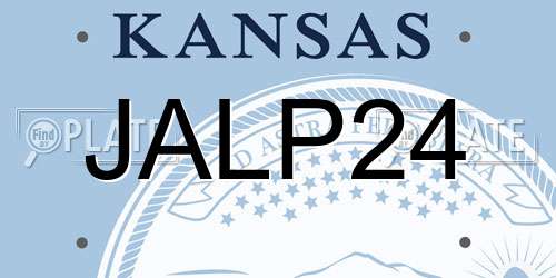 JALP24 Kansas License Plate