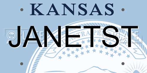 JANETST Kansas License Plate