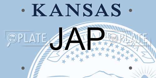 JAP Kansas License Plate