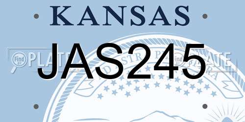 JAS245 Kansas License Plate