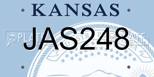 JAS248 Kansas License Plate