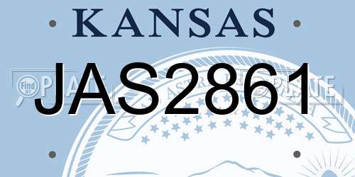 JAS2861 Kansas License Plate