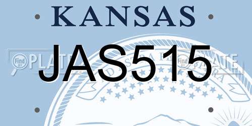 JAS515 Kansas License Plate
