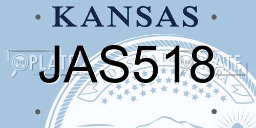 JAS518 Kansas License Plate