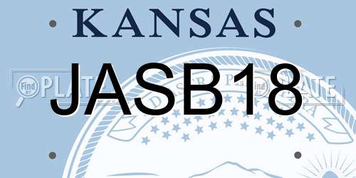 JASB18 Kansas License Plate