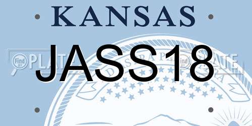 JASS18 Kansas License Plate
