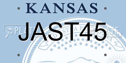 JAST45 Kansas License Plate