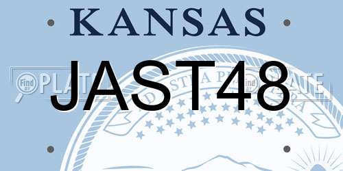 JAST48 Kansas License Plate