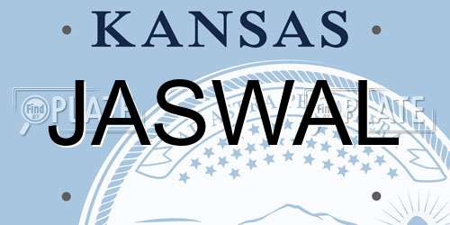 JASWAL Kansas License Plate