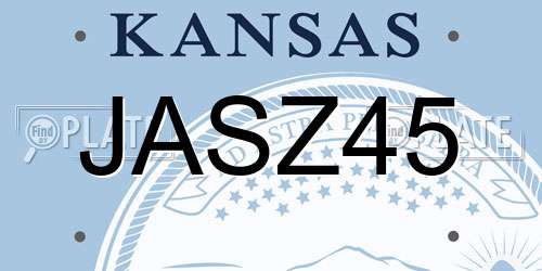 JASZ45 Kansas License Plate