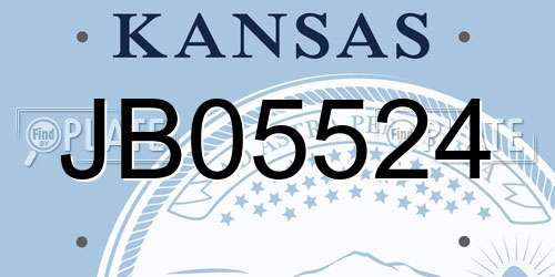 JB05524 Kansas License Plate