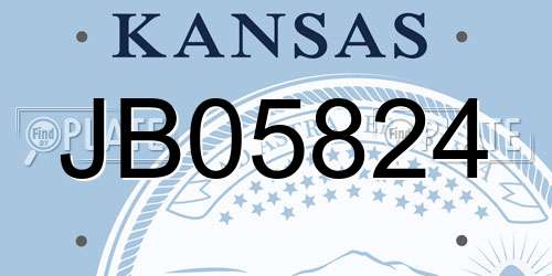 JB05824 Kansas License Plate