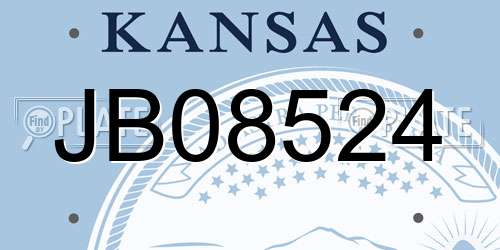 JB08524 Kansas License Plate