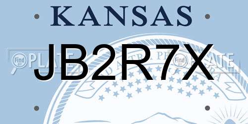 JB2R7X Kansas License Plate