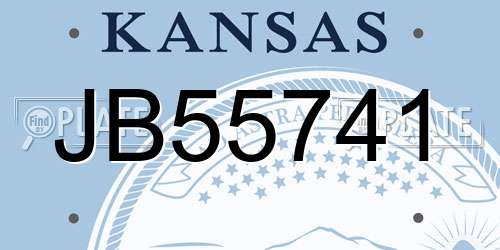 JB55741 Kansas License Plate