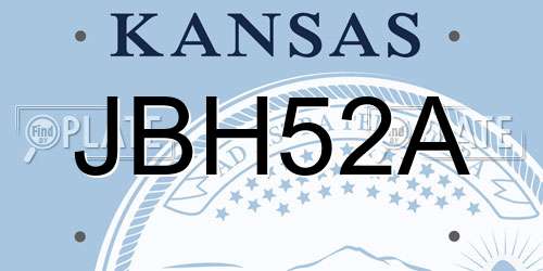 JBH52A Kansas License Plate
