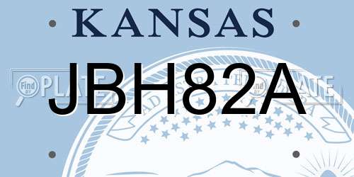 JBH82A Kansas License Plate