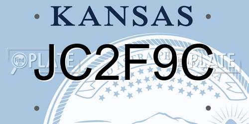 JC2F9C Kansas License Plate