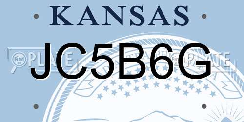 JC5B6G Kansas License Plate