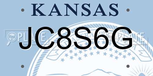 JC8S6G Kansas License Plate