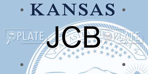 JCB Kansas License Plate