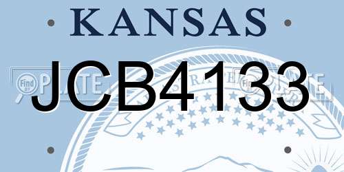 JCB4133 Kansas License Plate