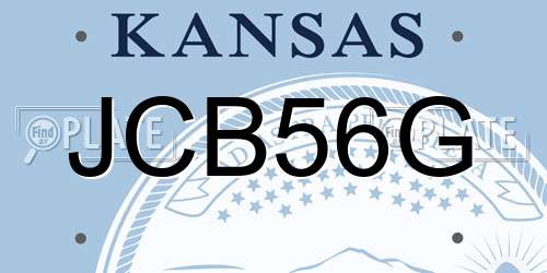 JCB56G Kansas License Plate