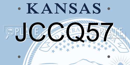 JCCQ57 Kansas License Plate