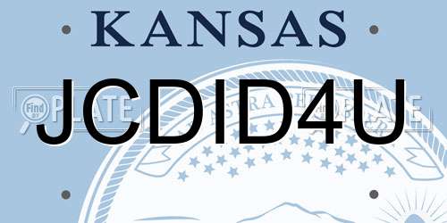 JCDID4U Kansas License Plate