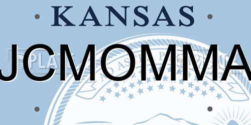 JCMOMMA Kansas License Plate