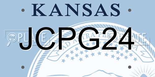 JCPG24 Kansas License Plate