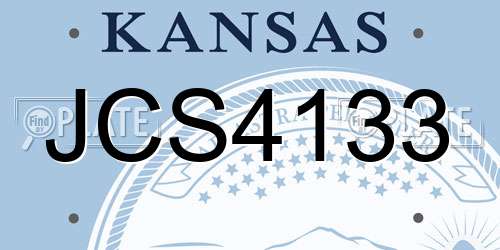 JCS4133 Kansas License Plate