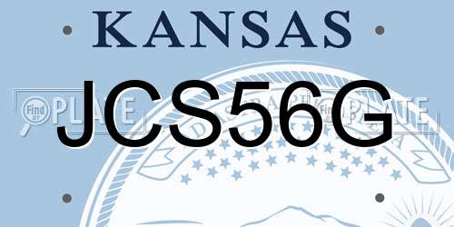 JCS56G Kansas License Plate