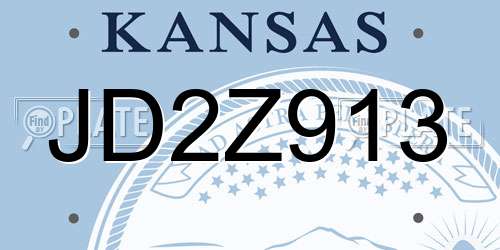 JD2Z913 Kansas License Plate