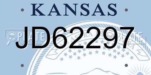 JD62297 Kansas License Plate
